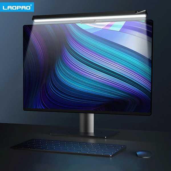 Laopao-デスクトップまたはラップトップ用のハンギングランプ 3色 無段階調光 lcdモニター用...