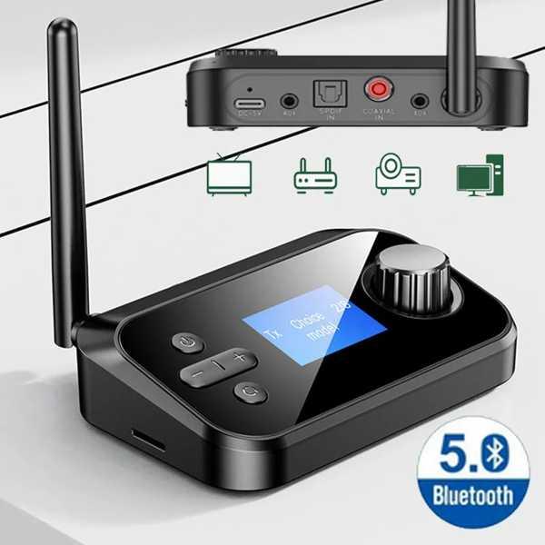 2022 Bluetooth 5.0オーディオ送信機 ステレオ 同軸ジャック 3.5mm ワイヤレス...