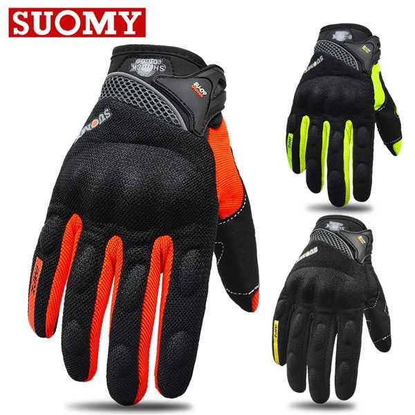 Suomy-男性用と女性用のオートバイ用手袋 通気性のあるタッチスクリーングローブ モトクロス用 オ...