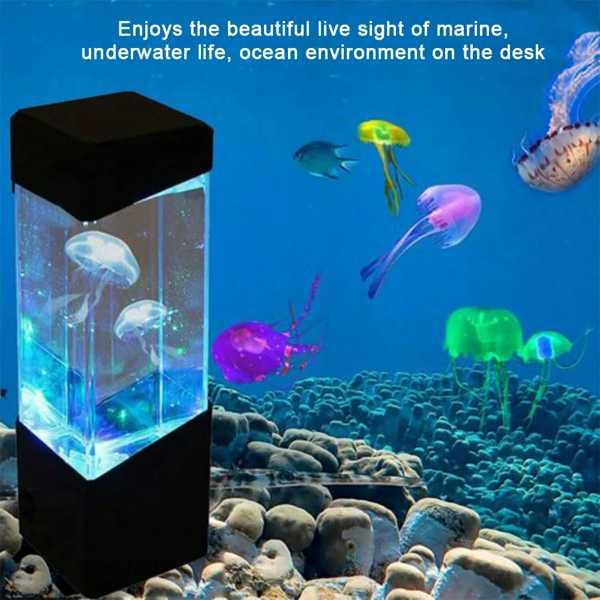 Jellyfish-カラフルなLEDナイトライト USB充電器 装飾的なランタン 子供部屋 誕生日プ...