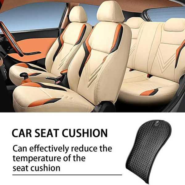 通気性のある車のシートカバー 車のシートカバー エレガントな制汗クッション 伸縮性のあるシート 冷却...
