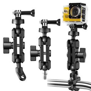 最新の金属オートバイ自転車カメラホルダーハンドルミラーマウントバイクのgopro 11電話アクションカメラアクセサリー