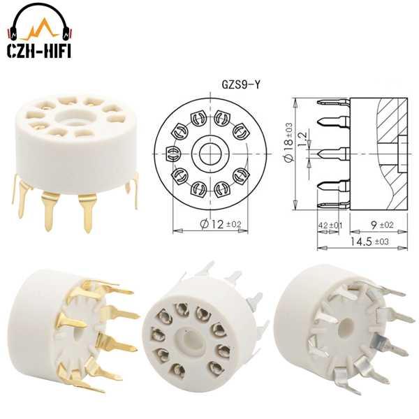 10個9pin B9Aチューブソケットプラスチックバルブベースため12AX7 12AT7 12AU7...