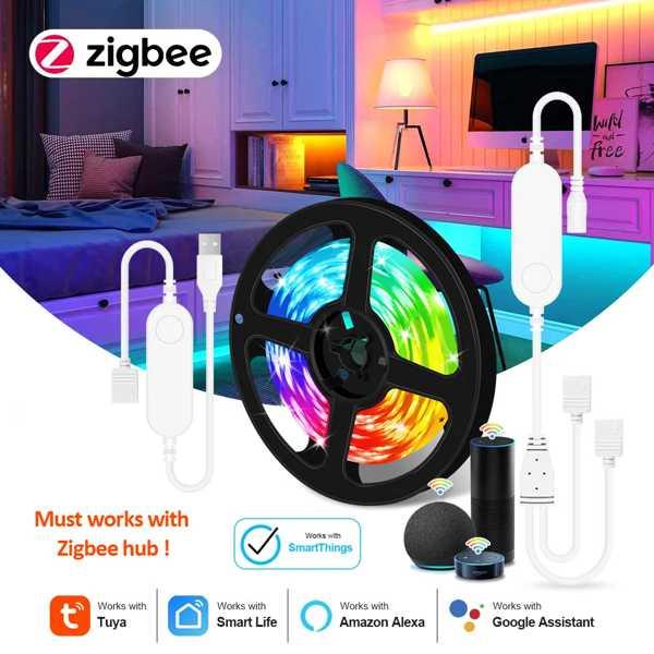 Smart zigbee-防水USB LEDストリップライト バックライト付き装飾ライト 5m 10...