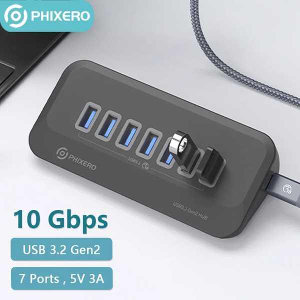 ドッキングステーションハブPHIXERO-USB 3.2 10gbps スプリッター スイッチドック...