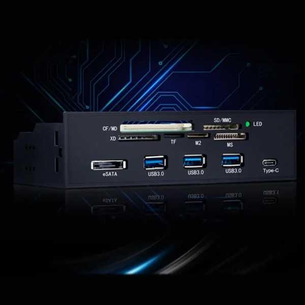 マルチポートカードリーダー PCフロントパネル 内部usb3.0 esataタイプ tf sdハブ