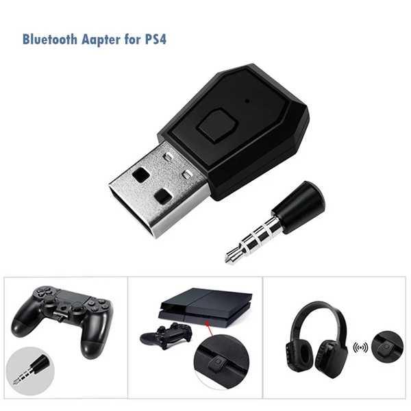 プレイステーション4用のBluetoothアダプター USBドングル付きUSBケーブル 3.5mm ...