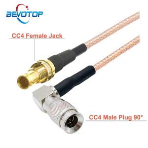 Mini BNC CC4 Female Jack to Elbow CC4 Mini BNC Male Right Angle Plug 75 Ohm RG179 Cable HD SDI Video RF Coaxial Pigtail Jumper