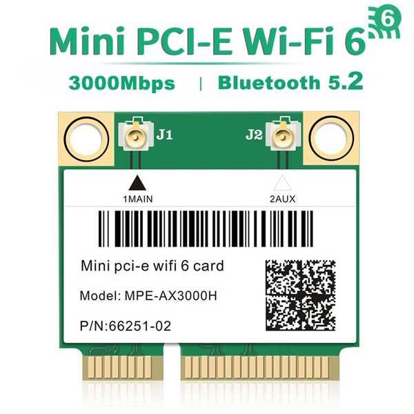 ミニBluetoothワイヤレスカード wifi 6/5/4 ラップトップ PC用