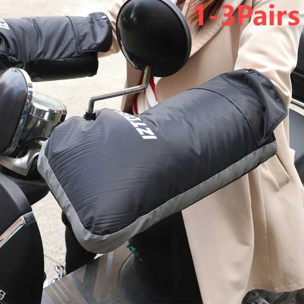 二輪車用の厚いハンドバーグリップ スクーター用のハンドルバー 防雨パッド サーマルカバー 冬用