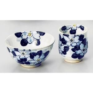 〈錦山窯〉陶彩「リファイン」藍の花　恵みセット　/　瀬戸焼｜itibei