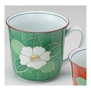 山茶花　マグカップ（緑）　3個組 / 　有田焼｜itibei