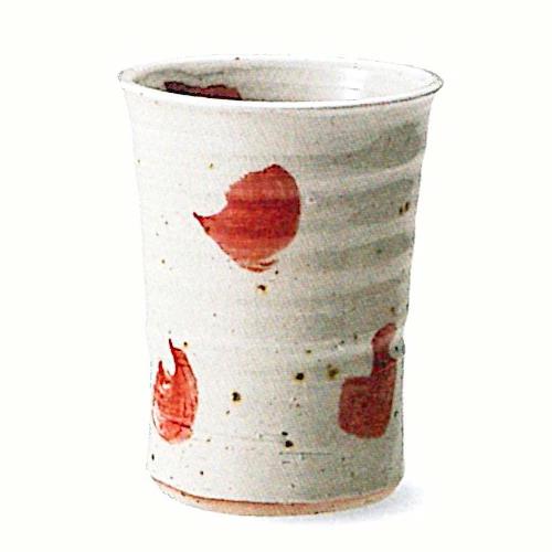 信楽焼　飛紅フリーカップ【贈答　プレゼント　陶器　フリーカップ　タンブラー　湯呑】