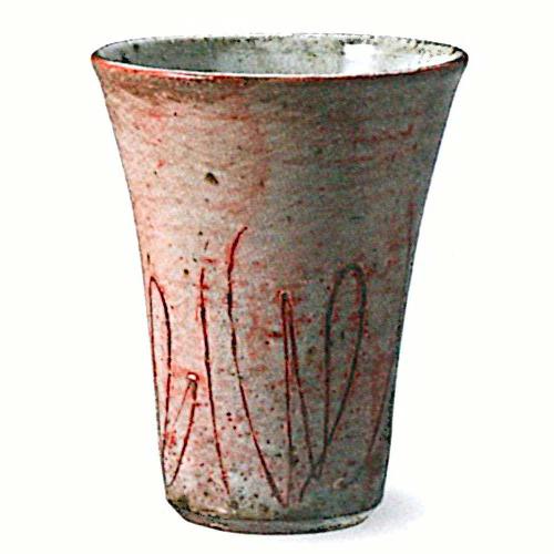 信楽焼　桃花フリーカップ【贈答　プレゼント　陶器　フリーカップ　タンブラー　湯呑】