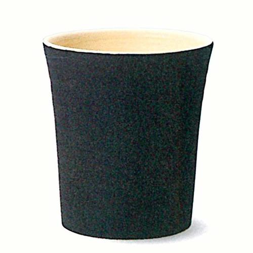 信楽焼　ブラックカップ【贈答　プレゼント　陶器　フリーカップ　タンブラー　湯呑】