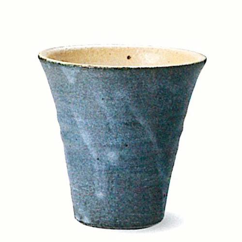 信楽焼　彩雲（青）フリーカップ【贈答　プレゼント　陶器　フリーカップ　タンブラー　湯呑】