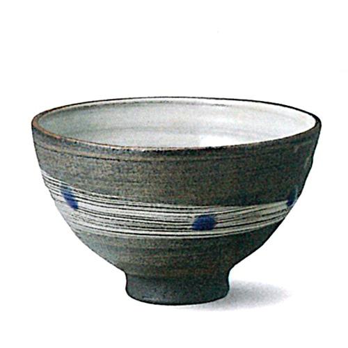 信楽焼　天の川（青）飯碗　【贈答　プレゼント　陶器　ご飯茶碗】