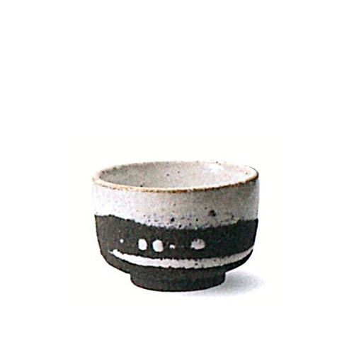 信楽焼　潮騒(ブラック)平ぐい呑【贈答　プレゼント　陶器　酒器】