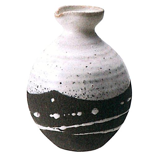 信楽焼　潮騒(ブラック)徳利(350cc)【贈答　プレゼント　陶器　酒器　徳利】