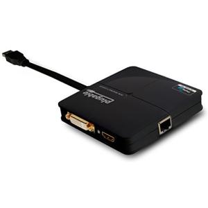 Plugable USB 3.0 グラフィックアダプタ デュアルモニター用 有線LAN イーサネット付き DidplayLink 社 DL-3900 チップセット HDMI DVI VGA モニタ接続可能