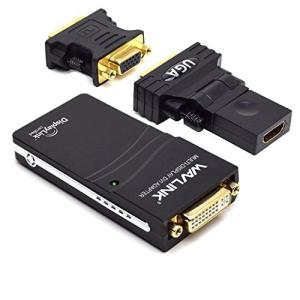 Wavlink USB2.0のVGA/ DVI/HDMIマルチディスプレイアダプタ グラフィックス アダプタ 複数モニタを最高解像度 1920×1