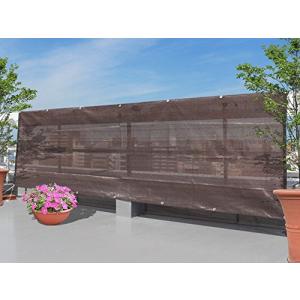 Candor バルコニーシェード 100×360cm ベランダ 日除け シェード 目隠し オーニング シート プライバシー UVカット