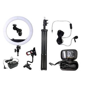 LPLビューティー動画配信キットVLR-VS3500K LEDリングライト 無指向性ピンマイク ライトスタンド付 L27859