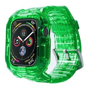 NikalaJP Apple Watch バンド ケース 透明 一体型 衝撃吸収 AppleWatch Series1/2/3/4/5/6/7/SE対応