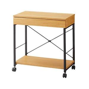 PaletteLife サイドワゴン デスクワゴン キャスター付き A4対応 60.5×34×62cm ナチュラル