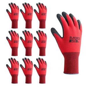 エースグローブ  ACE 天然ゴム背抜き手袋 15ゲージ 女性用Sサイズ AG7810 アールフォース レッド