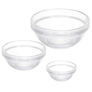 アルコロック アンピラブル ガラスボウル 3サイズセット  電子レンジ対応 食洗機対応 25693 透明