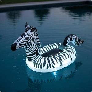シマウマの大型浮き輪 LEDライト ゼブラ型ウォ...の商品画像