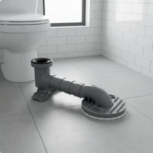 トイレ移動管 排水アダプター 継手 オフセット 便器シフター トイレ部品 主要メーカー適合 掘削不要設置 耐久PVC 高密封 内壁平滑 改修用 工場・オフィスに適用