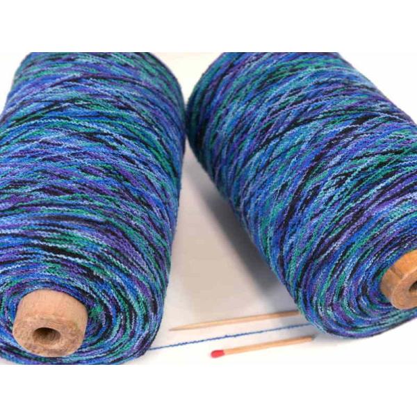 1/14シルクブークレカスリ（ブルー×グリン系）　さりげないオシャレを楽しみたい方にオススメ。作品に...