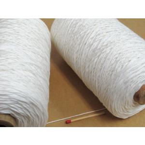 40/8リネン（白・巻き）　さらっとした爽やかな手ざわりはリネン（亜麻）ならでは。手織りにも手編みにもオススメの麻糸です。｜ito-kinshou