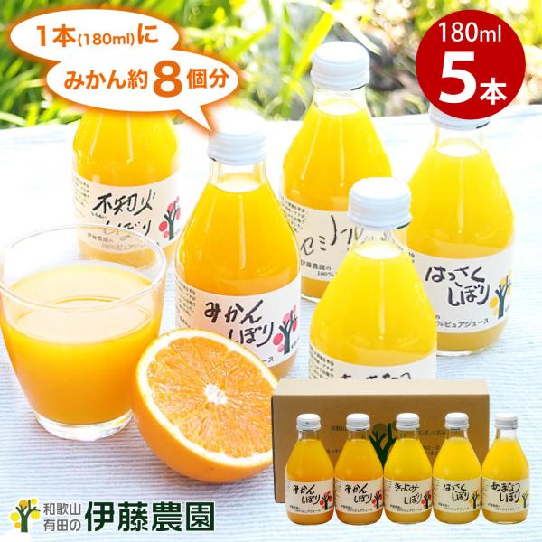 伊藤農園 ジュース お歳暮 ギフト みかんジュース フルーツ オレンジジュース ストレート 180m...