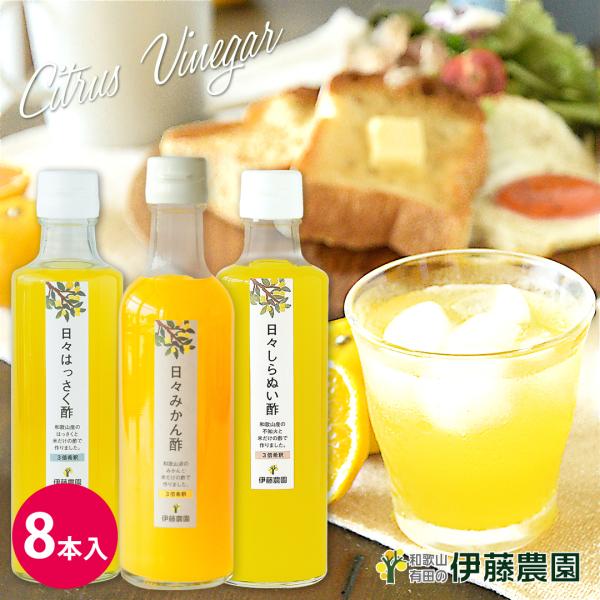 伊藤農園 果実酢 みかん 8本 270ml ストレート 飲料果汁 米酢 乳酸菌