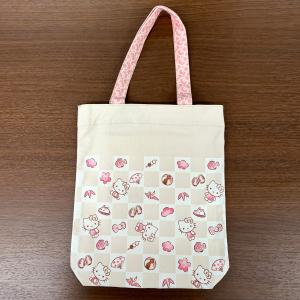 五色帆布堂×ハローキティ A4縦長トートバッグ 桜キティ : ITO-OP
