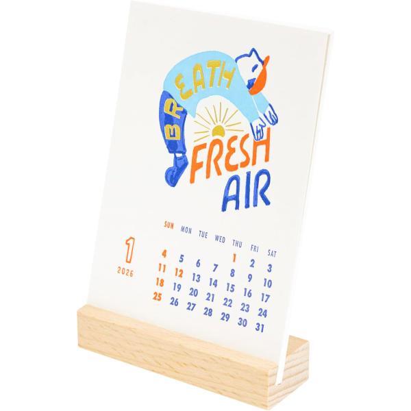 グリーティングライフ 2026年 カレンダー (日始) レタープレススタンドカレンダー チョークボー...