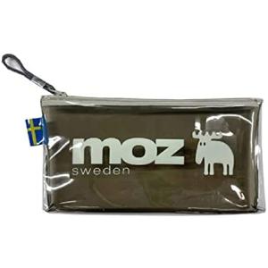 moz クリアペンポーチ モカブラウン EC034D ビーエスエス PVC素材 約H110×W220×D30mm 透明 筆箱