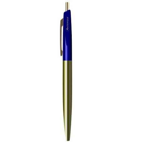 ANTERIQUE アンテリック ボールペン BP2-NB ネイビーブルー 真鍮削り出し 超低粘度油...
