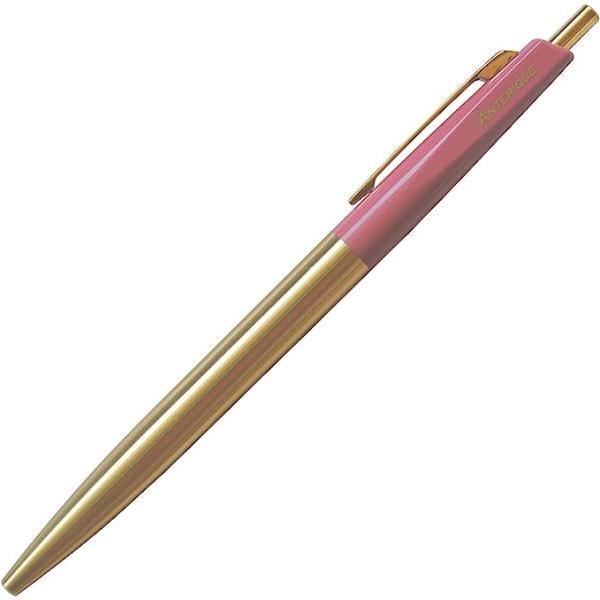 ボールペン アンテリック ANTERIQUE BP2-BR ブリックレッド 0.5mm 真鍮削り出し...