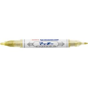 マッキー ペイントマーカー 細字極細 金 ゼブラ YYTS20-GO 両頭 油性 不透明インク 金属 ガラス プラスチック対応