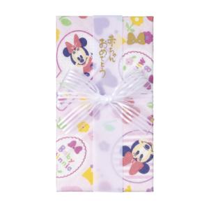 ミニー 出産祝い 祝儀袋 マルアイ キ-D10P ディズニー ガーゼハンカチ付き 金封 綿100％ 日本製 1枚入り