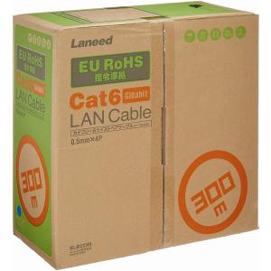 エレコム ELECOM LANケーブル 300m 自作用 RoHS指令準拠 CAT6 ブルー LD-CT6/BU300/RS