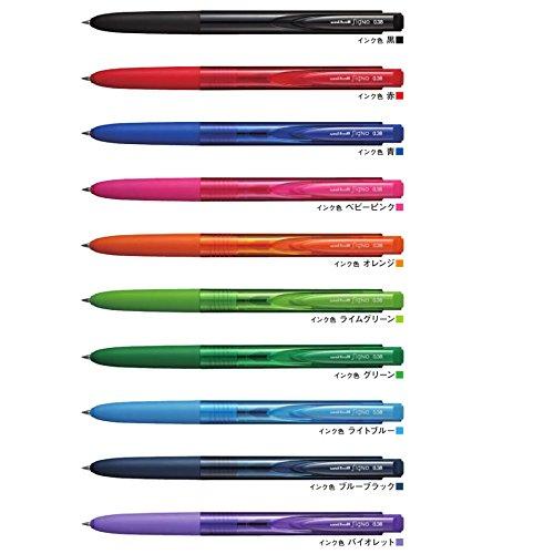 三菱鉛筆 uniゲルインクボール シグノRT1ラバーグリップ付 0.38 10色セット UMN-15...