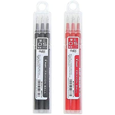 パイロット フリクションボールレフィル　替芯 極細0.5mm ブラック/レッド LFBKRF30EF...
