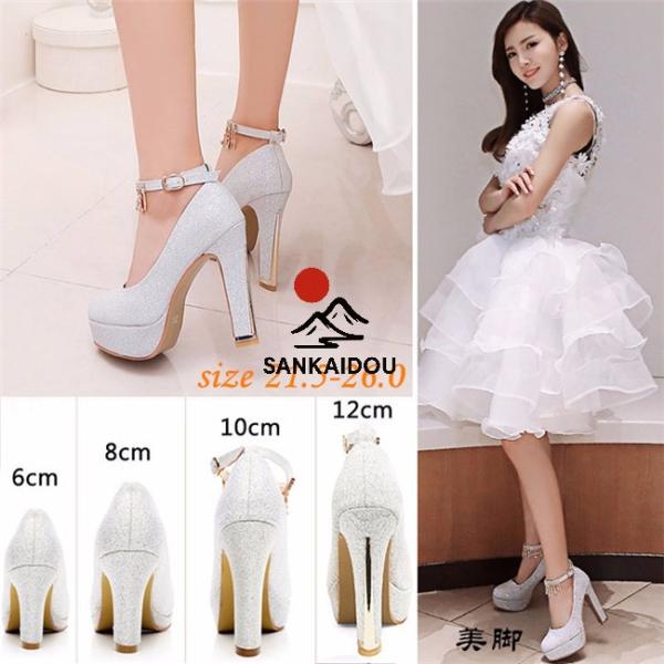レディース 靴 シューズ 美脚パンプス 大きいサイズ ウェディング靴 ハイヒール ローヒール キラキ...