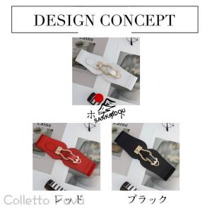 サッシュベルト ベルト レディース 金具 フェ...の詳細画像1