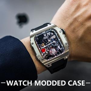 送料無料 Apple Watch9 バンド ステンレス Apple Watch SE 一体型 バンド バンド Apple Watch series8 7 6 5 4 44mm 一体型 交換用バンド apple watch 7 45m